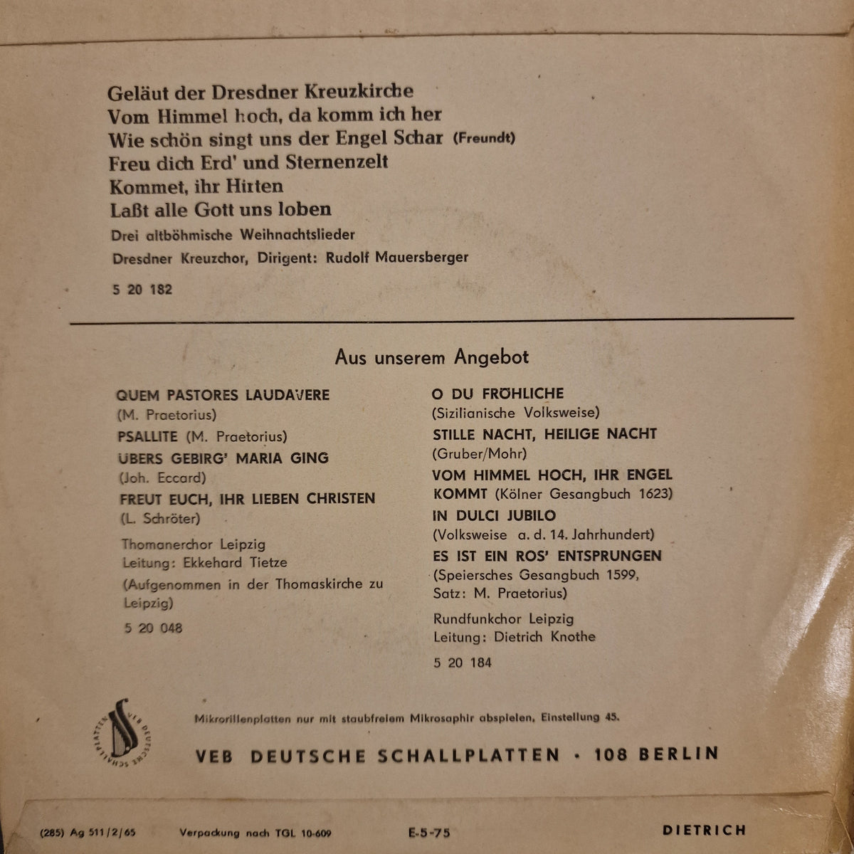 Dresdner Kreuzchor - Laßt alle Gott uns loben